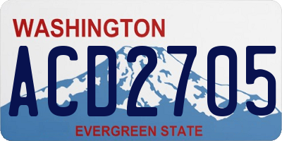 WA license plate ACD2705