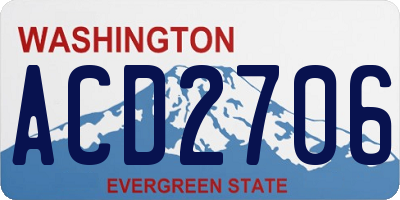 WA license plate ACD2706