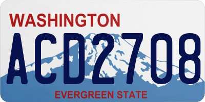WA license plate ACD2708