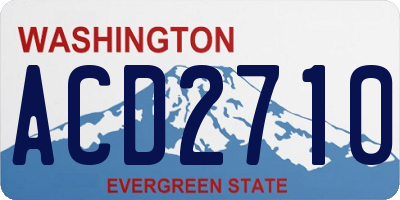 WA license plate ACD2710