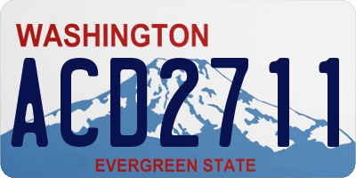 WA license plate ACD2711
