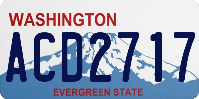 WA license plate ACD2717