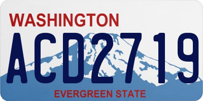 WA license plate ACD2719