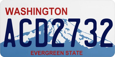 WA license plate ACD2732