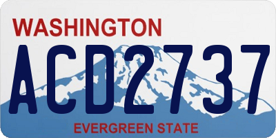 WA license plate ACD2737