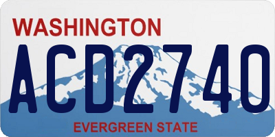 WA license plate ACD2740
