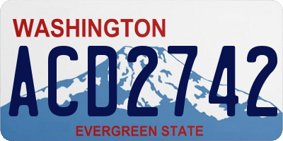 WA license plate ACD2742