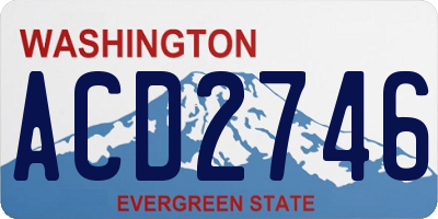 WA license plate ACD2746
