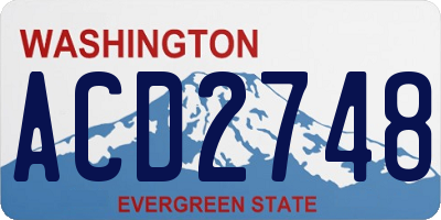 WA license plate ACD2748