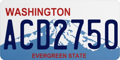 WA license plate ACD2750