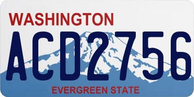WA license plate ACD2756