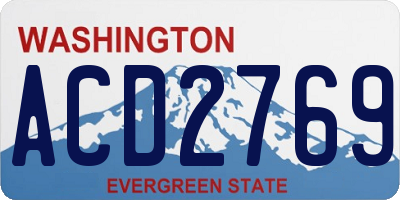 WA license plate ACD2769