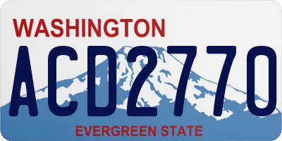 WA license plate ACD2770