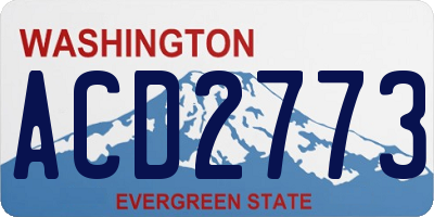 WA license plate ACD2773