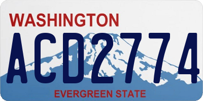 WA license plate ACD2774