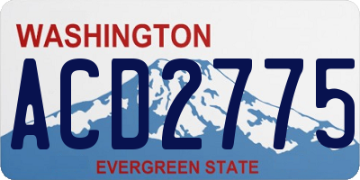 WA license plate ACD2775