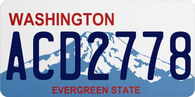 WA license plate ACD2778