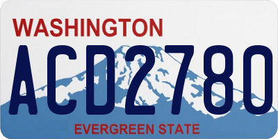 WA license plate ACD2780