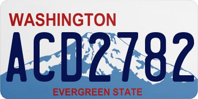 WA license plate ACD2782