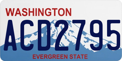 WA license plate ACD2795