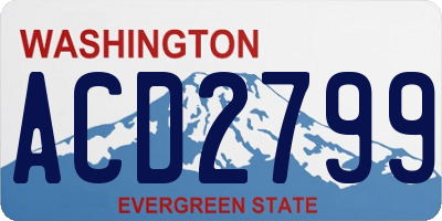 WA license plate ACD2799