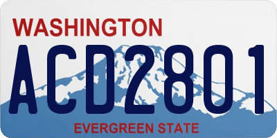 WA license plate ACD2801
