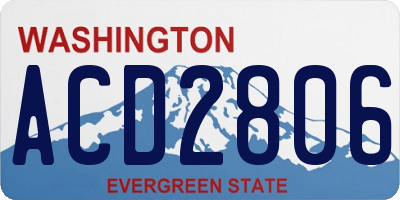 WA license plate ACD2806