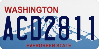 WA license plate ACD2811