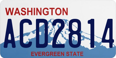 WA license plate ACD2814