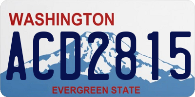 WA license plate ACD2815
