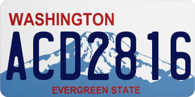 WA license plate ACD2816