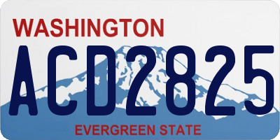 WA license plate ACD2825