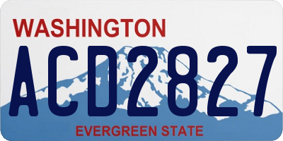 WA license plate ACD2827