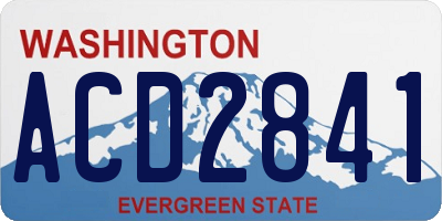 WA license plate ACD2841