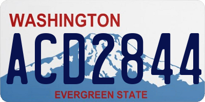 WA license plate ACD2844