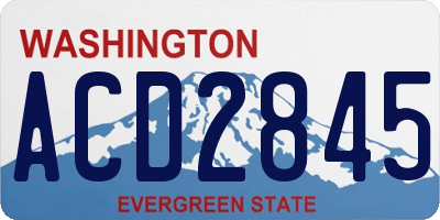 WA license plate ACD2845