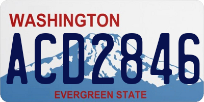 WA license plate ACD2846