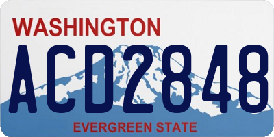 WA license plate ACD2848
