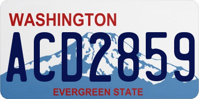 WA license plate ACD2859