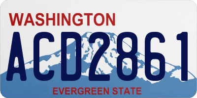WA license plate ACD2861