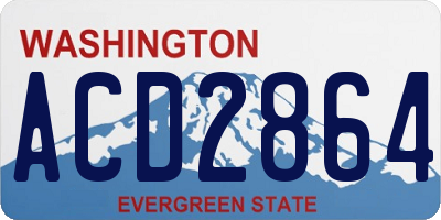 WA license plate ACD2864