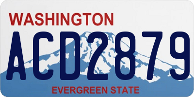 WA license plate ACD2879