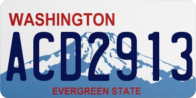 WA license plate ACD2913