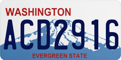 WA license plate ACD2916