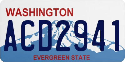 WA license plate ACD2941