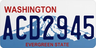 WA license plate ACD2945