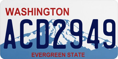 WA license plate ACD2949
