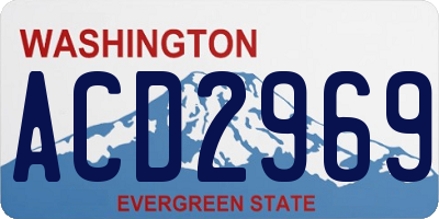 WA license plate ACD2969