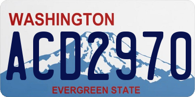 WA license plate ACD2970