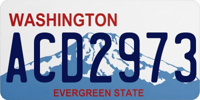 WA license plate ACD2973